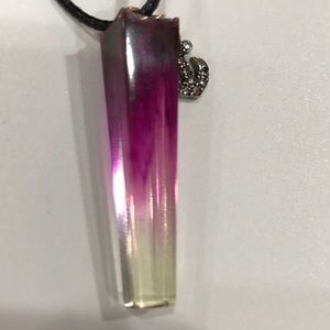 NWOT Purple and Clear Resin Pendant